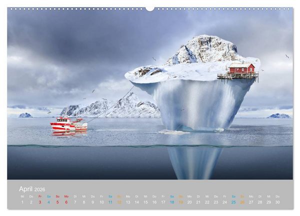 Produktbild: Fantastisch und surreal - Landschaften (hochwertiger Premium Wandkalender 2026 DIN A2 quer), Kunstdruck in Hochglanz