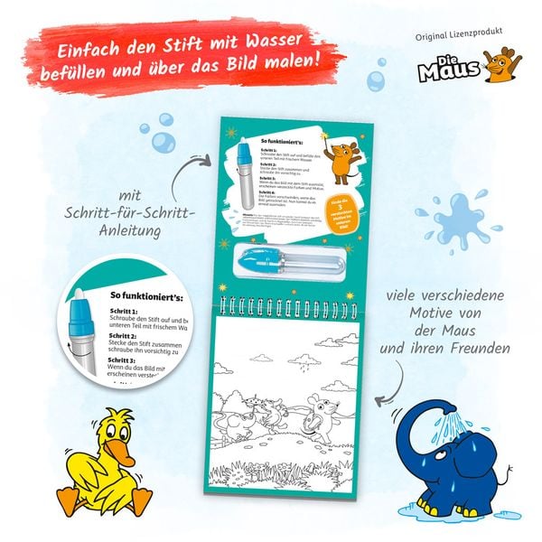 Produktbild: Tr&ouml;tsch Die Maus Zaubermalspa&szlig; mit Wasserstift