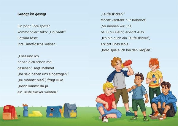 Teufelskicker, Bücherhelden 1. Klasse, Moritz macht das Spiel
