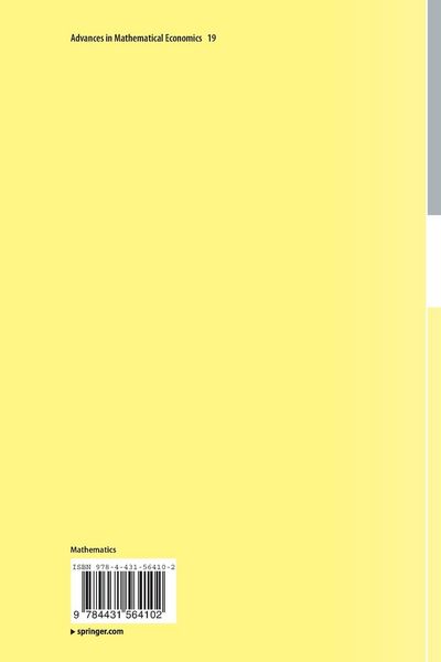 Produktbild: Advances in Mathematical Economics Volume 19