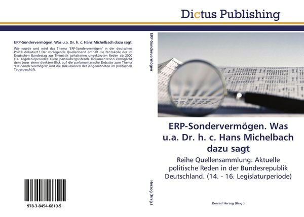 Produktbild: ERP-Sonderverm&ouml;gen. Was u.a. Dr. h. c. Hans Michelbach dazu sagt
