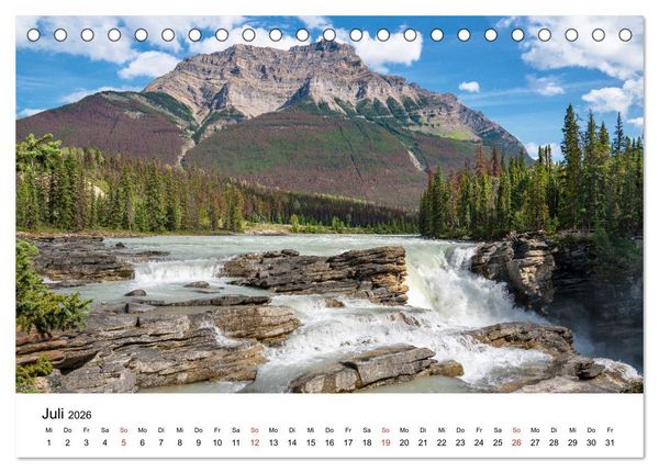 Produktbild: Fernweh Kanada - Naturerlebnis Rocky Mountains (Tischkalender 2026 DIN A5 quer), CALVENDO Monatskalender