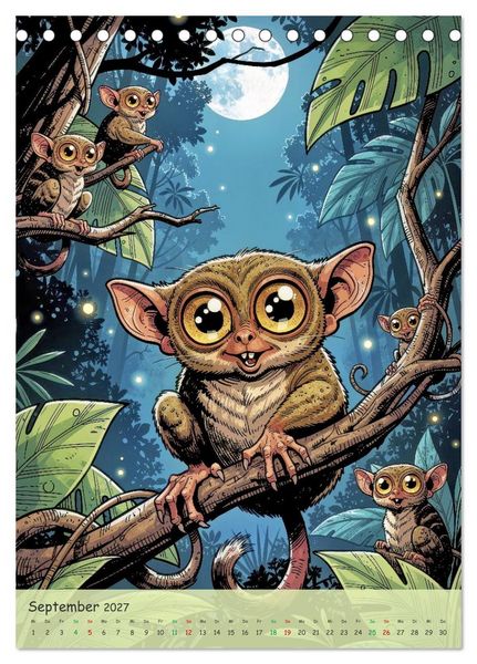 Produktbild: Lustige Koboldmakis - Comic (Tischkalender 2027 DIN A5 hoch), CALVENDO Monatskalender