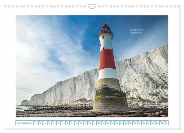 Produktbild: Leuchtt&uuml;rme entlang der britischen K&uuml;ste (Wandkalender 2026 DIN A3 quer), CALVENDO Monatskalender