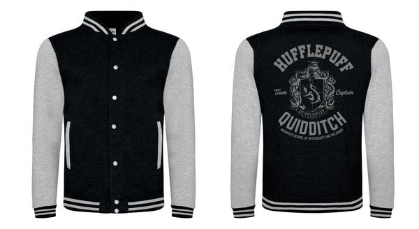 Harry Potter Hufflepuff Quidditch Black Jacket L