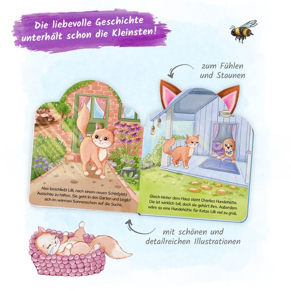 Produktbild: Tr&ouml;tsch Die kleine Katze Pappenbuch mit Pl&uuml;schohren