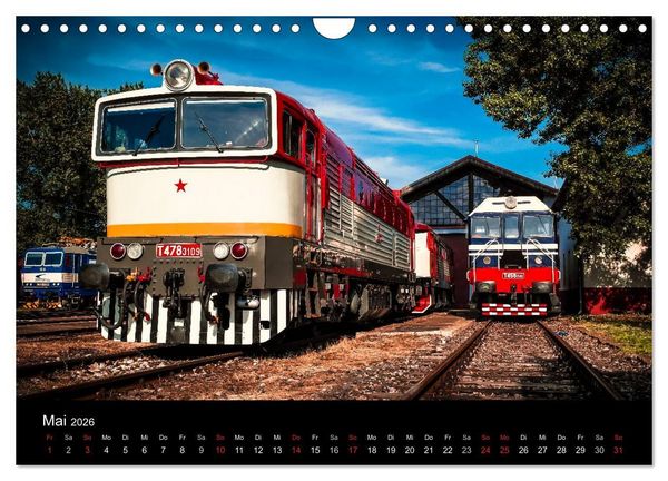 Produktbild: Lokomotiven 2026 (Wandkalender 2026 DIN A4 quer), CALVENDO Monatskalender