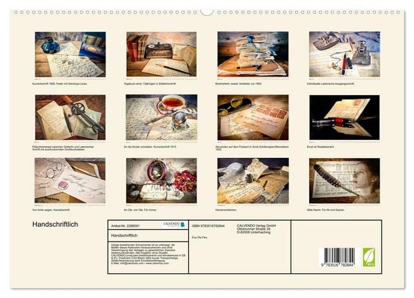 Produktbild: Handschriftlich (hochwertiger Premium Wandkalender 2027 DIN A2 quer), Kunstdruck in Hochglanz