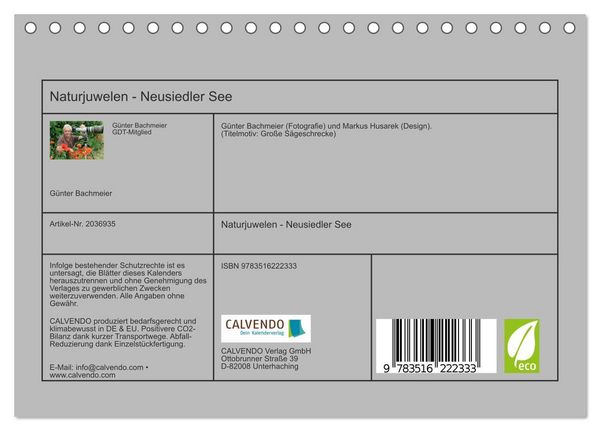 Produktbild: Naturjuwelen - Neusiedler See (Tischkalender 2026 DIN A5 quer), CALVENDO Monatskalender
