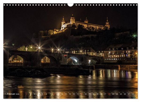 Produktbild: Unterfranken bei Nacht (Wandkalender 2026 DIN A3 quer), CALVENDO Monatskalender