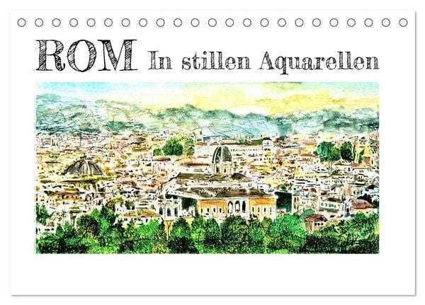 Produktbild: ROM In stillen Aquarellen (Tischkalender 2026 DIN A5 quer), CALVENDO Monatskalender