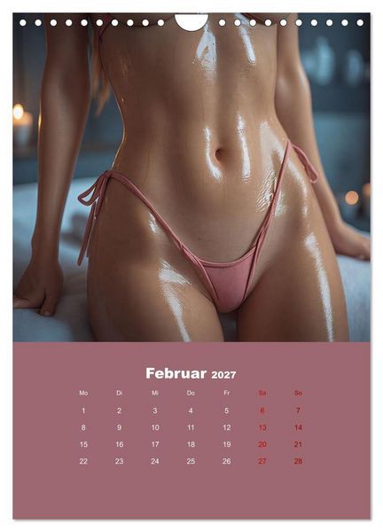 Produktbild: Einge&ouml;lt - Sexy Frauen Kalender (Wandkalender 2027 DIN A4 hoch), CALVENDO Monatskalender