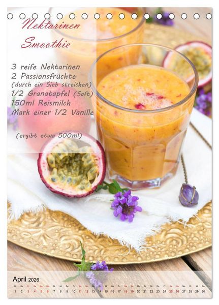 Produktbild: Smoothies zum Selbermachen (Tischkalender 2026 DIN A5 hoch), CALVENDO Monatskalender