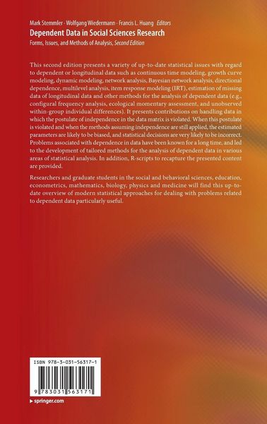 Produktbild: Dependent Data in Social Sciences Research