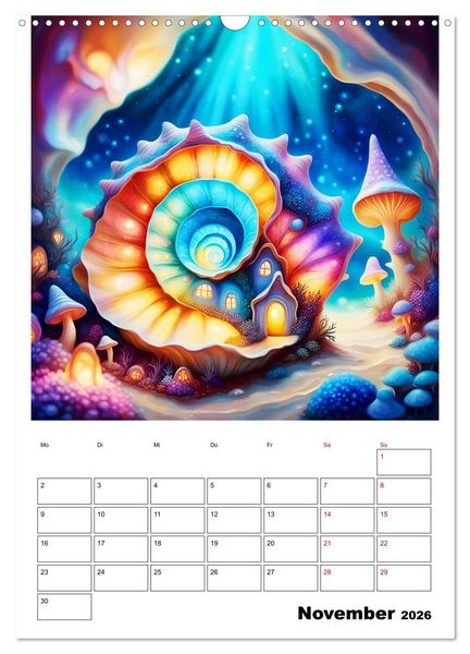 Produktbild: Zauberhafte Muschelh&auml;user (Wandkalender 2026 DIN A3 hoch), CALVENDO Monatskalender