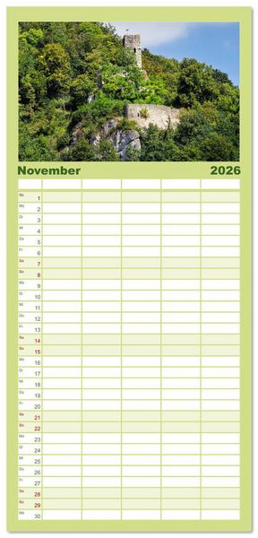 Produktbild: Familienplaner 2026 - Unterwegs im Gro&szlig;en Lautertal mit 5 Spalten (Wandkalender, 21 x 45 cm) CALVENDO