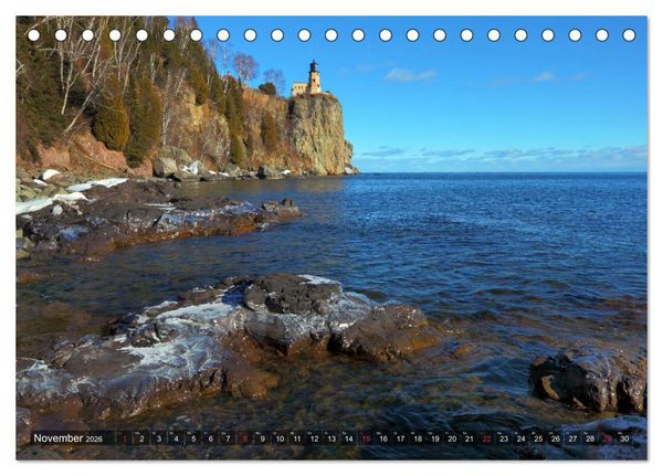 Produktbild: Great Lakes - Die gro&szlig;en Seen (Tischkalender 2026 DIN A5 quer), CALVENDO Monatskalender