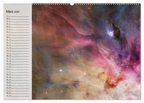 Produktbild: Universum. Farbenpracht der Gasnebel (Wandkalender 2026 DIN A2 quer), CALVENDO Monatskalender