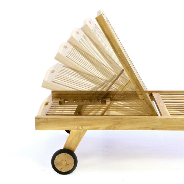 Produktbild: Strandliege Sonnenliege Gartenliege Teakholz