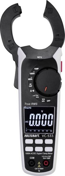 Produktbild: VOLTCRAFT VC-533 Stromzange digital CAT III 600V Anzeige (Counts): 6000