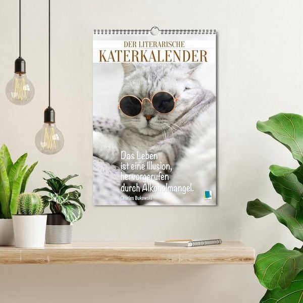 Produktbild: Der literarische Katerkalender (Wandkalender 2027 DIN A3 hoch), CALVENDO Monatskalender