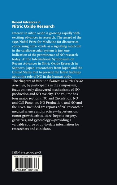 Produktbild: Recent Advances in Nitric Oxide Research