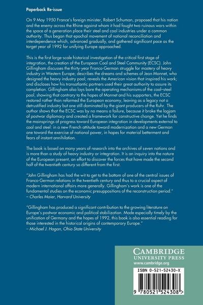 Produktbild: Coal, Steel, and the Rebirth of Europe, 1945 1955