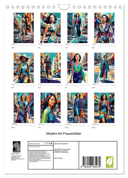 Produktbild: Modern Art Frauenbilder (Wandkalender 2026 DIN A4 hoch), CALVENDO Monatskalender