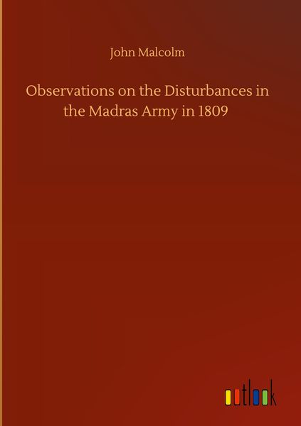 Produktbild: Observations on the Disturbances in the Madras Army in 1809