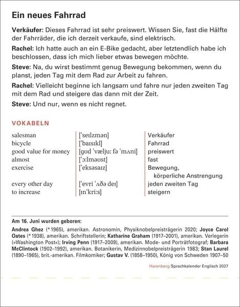 Produktbild: Englisch Sprachkalender 2027 - Englisch lernen leicht gemacht - Tagesabrei&szlig;kalender