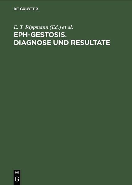 Produktbild: EPH-Gestosis. Diagnose und Resultate