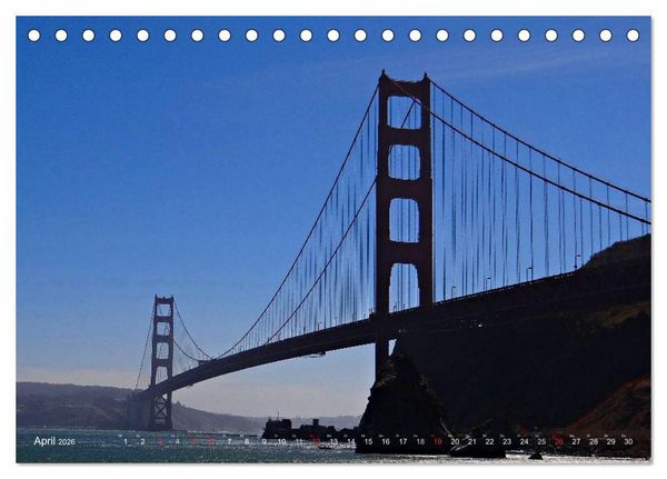Produktbild: San Francisco Westk&uuml;ste USA (Tischkalender 2026 DIN A5 quer), CALVENDO Monatskalender