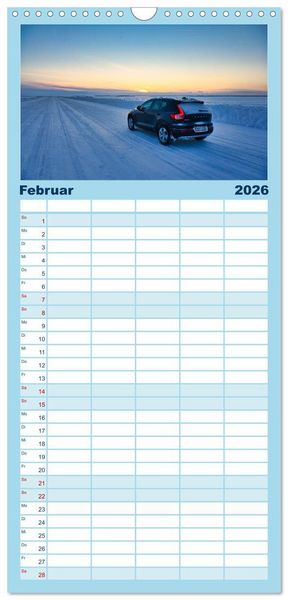 Produktbild: Familienplaner 2026 - Lulea - Wintertraum in Schwedisch Lappland mit 5 Spalten (Wandkalender, 21 x 45 cm) CALVENDO