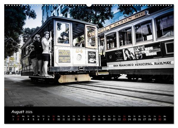 Produktbild: San Francisco - street view (Wandkalender 2026 DIN A2 quer), CALVENDO Monatskalender