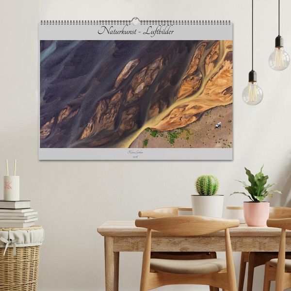 Produktbild: Naturkunst - Luftbilder (Wandkalender 2026 DIN A2 quer), CALVENDO Monatskalender