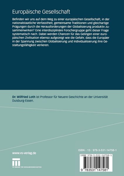 Produktbild: Europ&auml;ische Gesellschaft