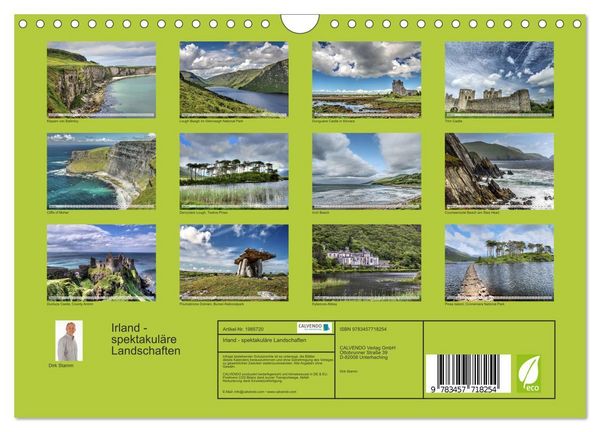 Produktbild: Irland - spektakul&auml;re Landschaften (Wandkalender 2026 DIN A4 quer), CALVENDO Monatskalender
