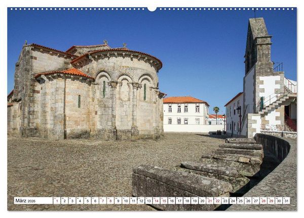 Produktbild: Unterwegs - Caminho Portugu&ecirc;s. Zu Fu&szlig; auf dem Portugiesischen Jakobsweg (hochwertiger Premium Wandkalender 2026 DIN A2 quer), Kunstdruck in Hochglanz