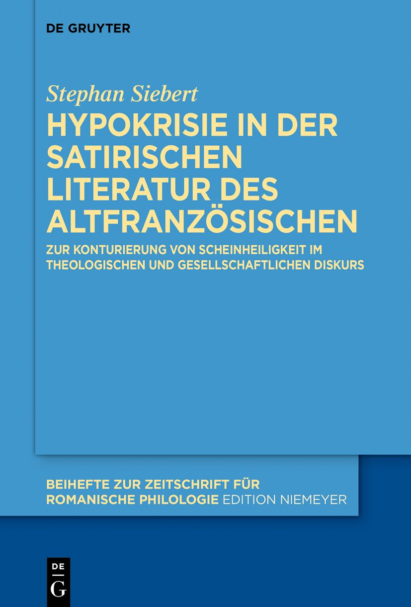 Produktbild: Hypokrisie in der satirischen Literatur des Altfranz&ouml;sischen