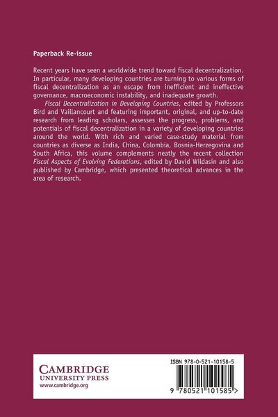 Produktbild: Fiscal Decentralization in Developing Countries
