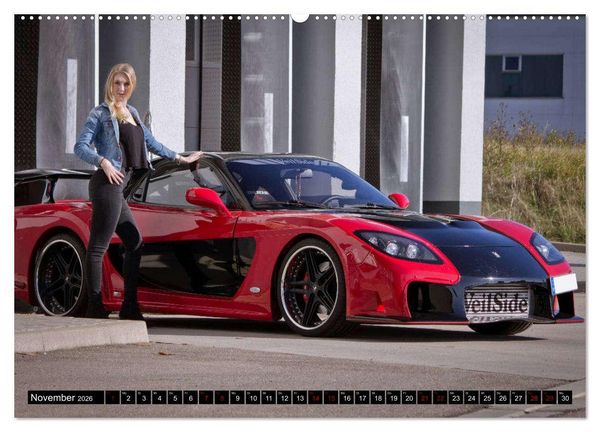 Produktbild: Hei&szlig;e Frauen und schnelle Autos (hochwertiger Premium Wandkalender 2026 DIN A2 quer), Kunstdruck in Hochglanz