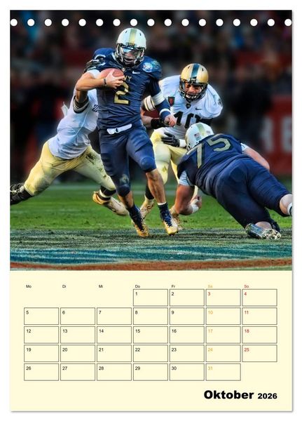 Produktbild: American Football, Team-Arbeit (Tischkalender 2026 DIN A5 hoch), CALVENDO Monatskalender