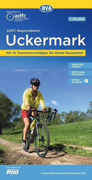 Produktbild: BVA ADFC Regionalkarte Uckermark 1:75.000