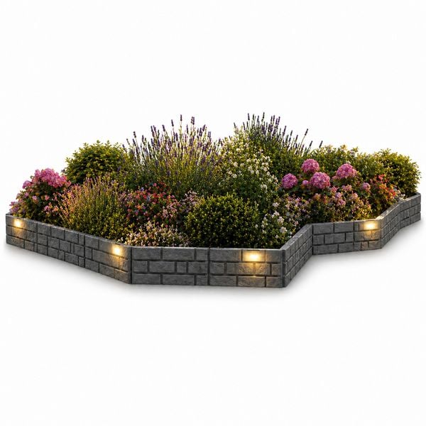 Produktbild: HTI-Living Beetkantenset Solar Ziegelsteinoptik 16tlg. Grau