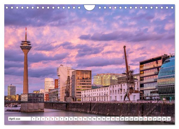 Produktbild: Urbane Impressionen. D&uuml;sseldorf - Moderne Stadt mit gr&uuml;nem Herz. (Wandkalender 2026 DIN A4 quer), CALVENDO Monatskalender