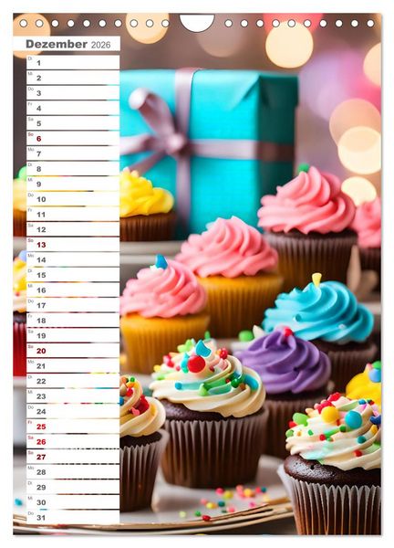 Produktbild: Festliche Momente - Ein Jahr mit KI Geburtstagen (Wandkalender 2026 DIN A4 hoch), CALVENDO Monatskalender
