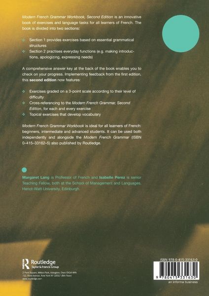 Produktbild: Modern French Grammar Workbook