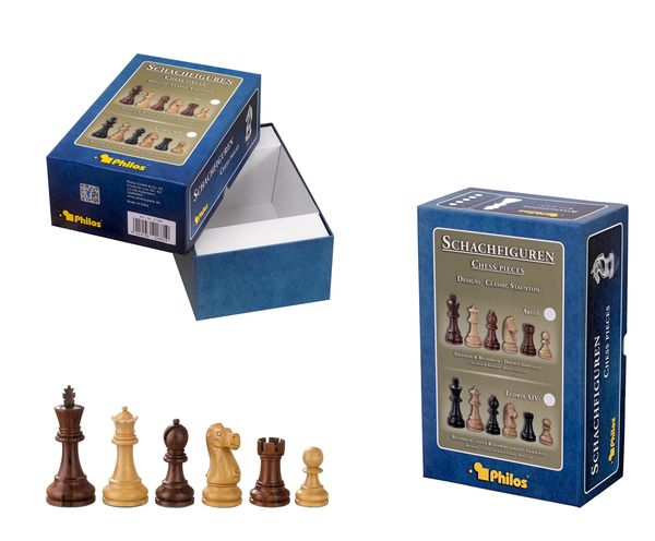 Schachfiguren Tutenchamun, Königshöhe 95 mm, gewichtet, in Setup Box