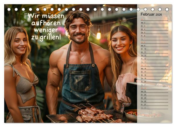 Produktbild: Lieblingshobby Grillen (Tischkalender 2026 DIN A5 quer), CALVENDO Monatskalender