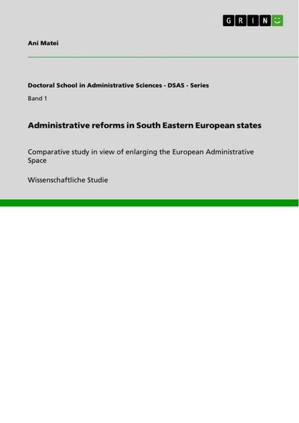 Produktbild: Administrative reforms in South Eastern European states